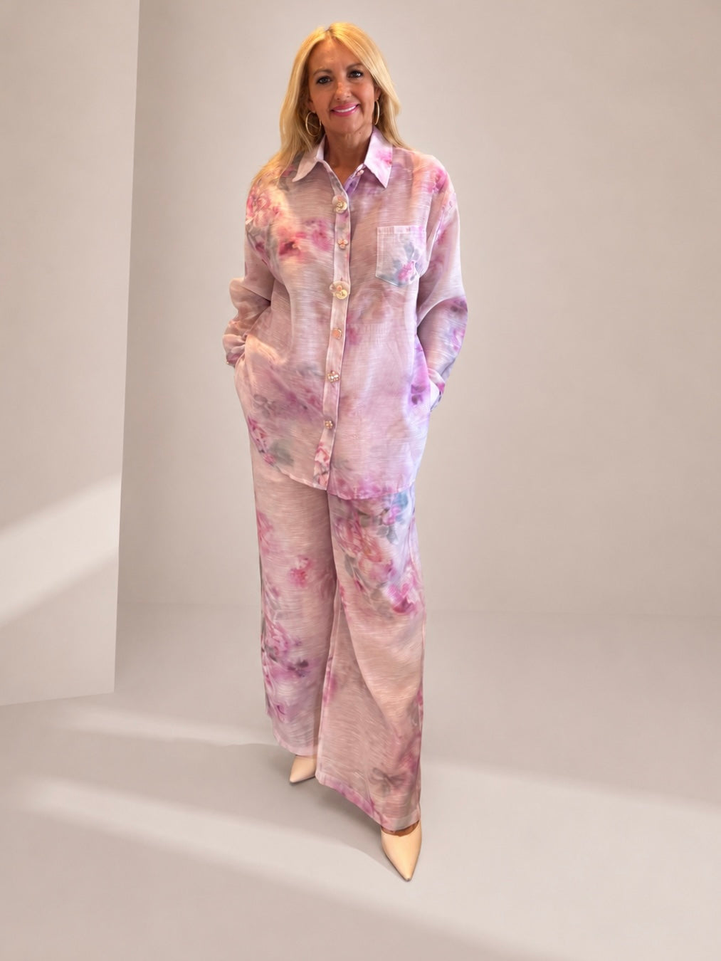 Rose-acre printed Co-Ord (Pink Floral)