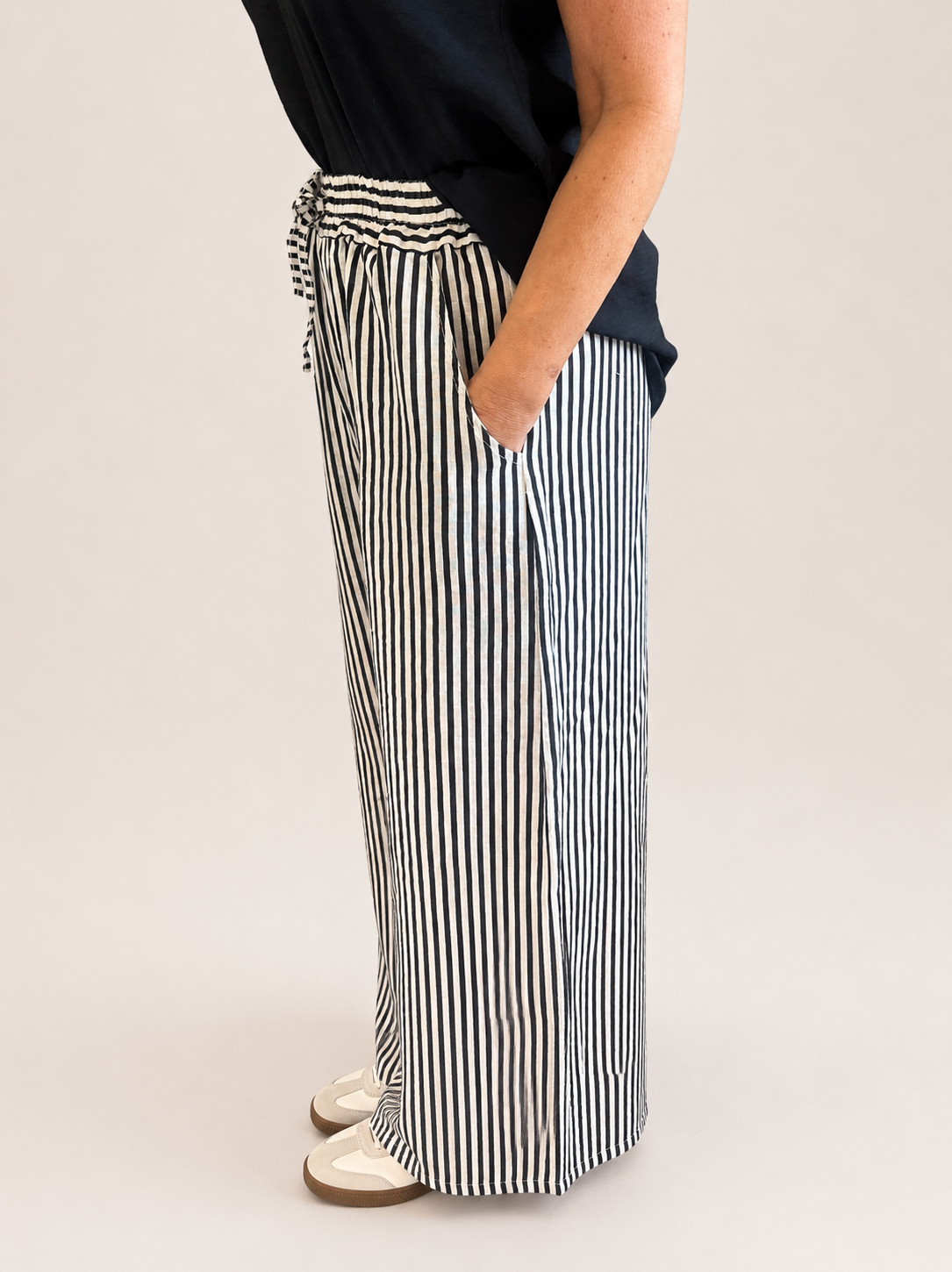 Bridget Stripe Linen Trousers