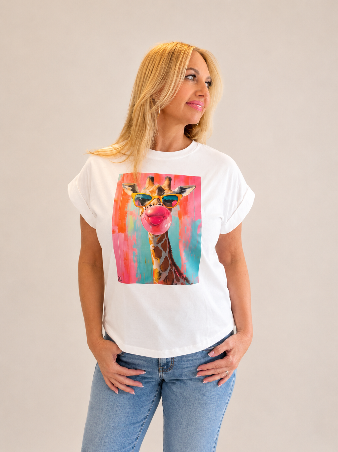 Paris-Retro Giraffe Tee