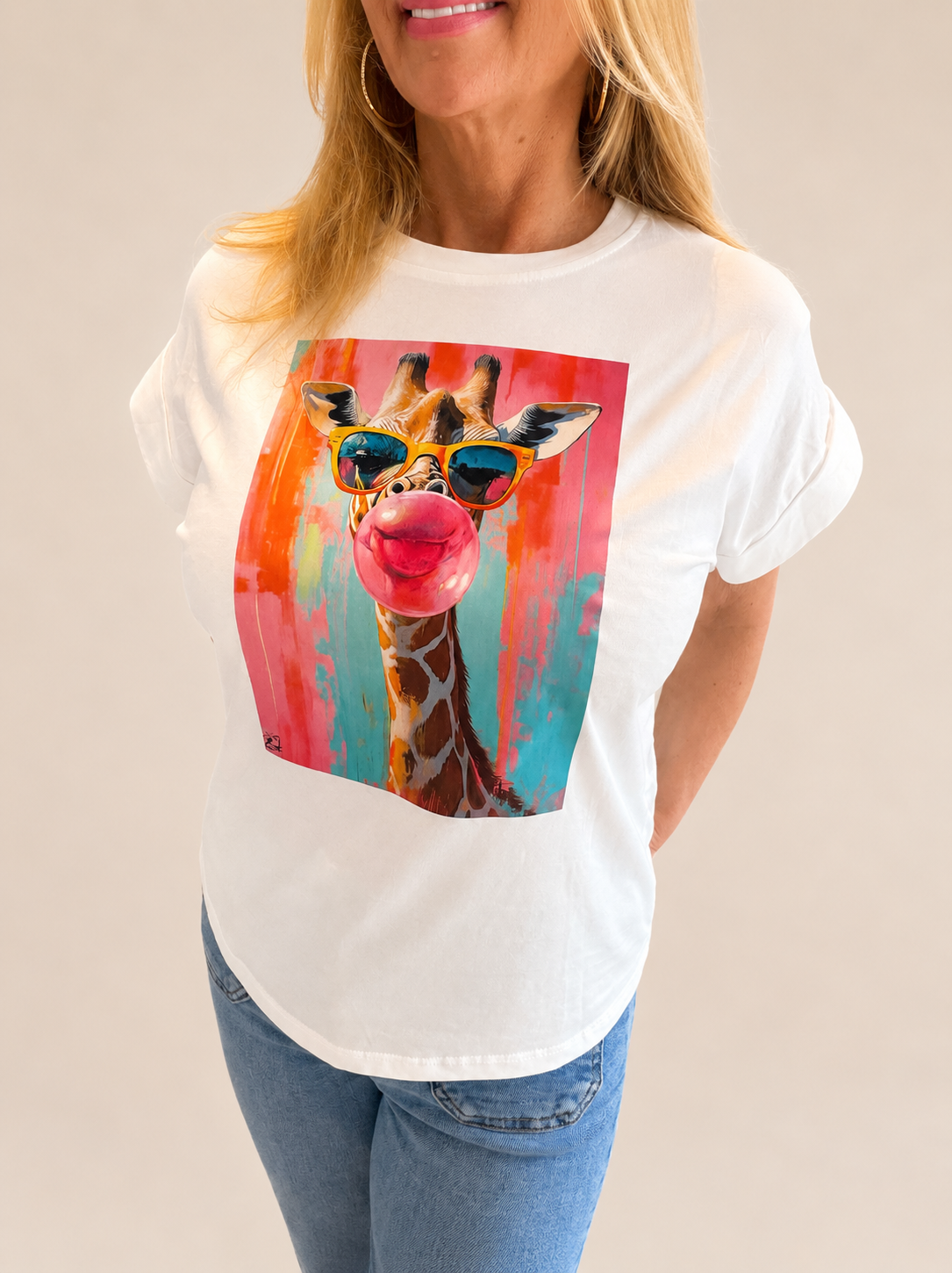 Paris-Retro Giraffe Tee