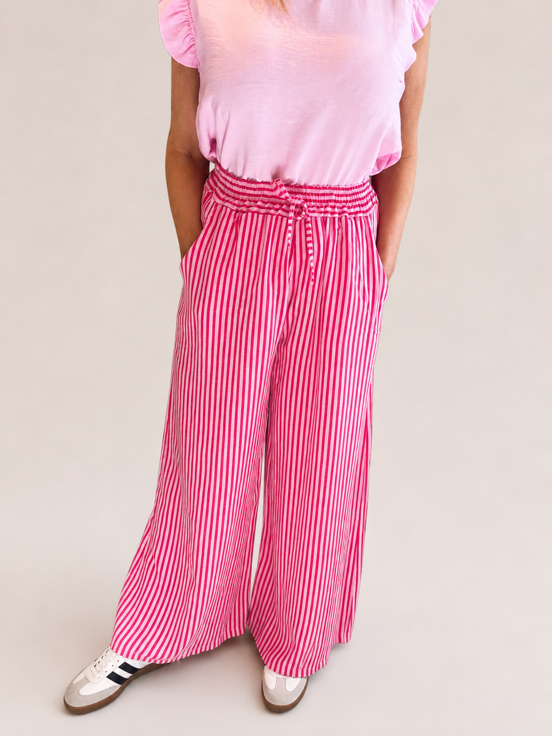 Bridget Stripe Linen Trousers