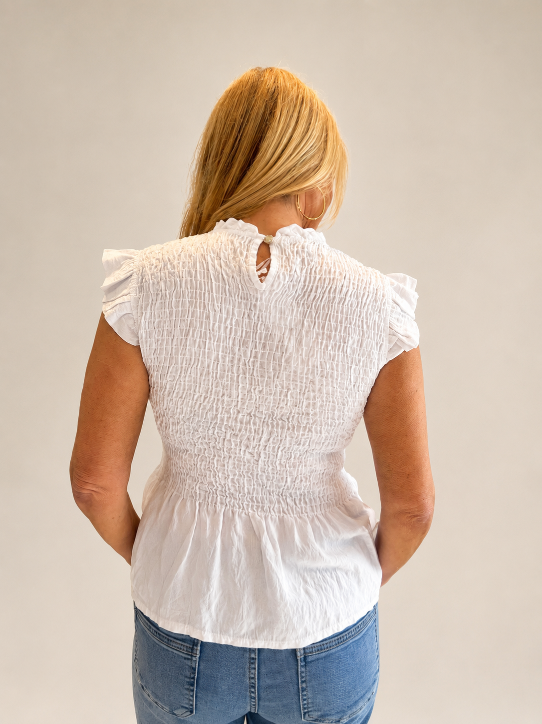 Milano Shirred Peplum Top