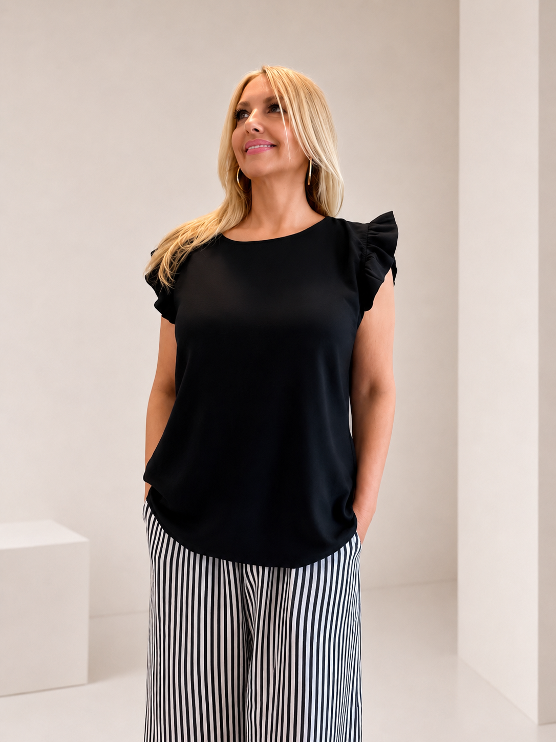 Grace Button Back Top