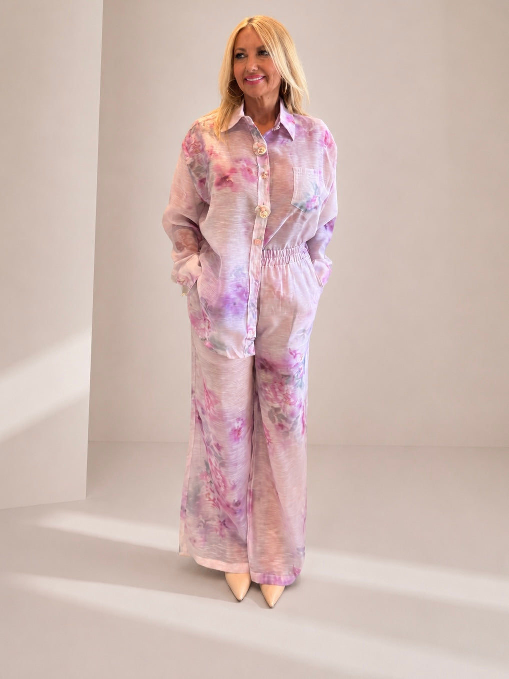 Rose-acre printed Co-Ord (Pink Floral)