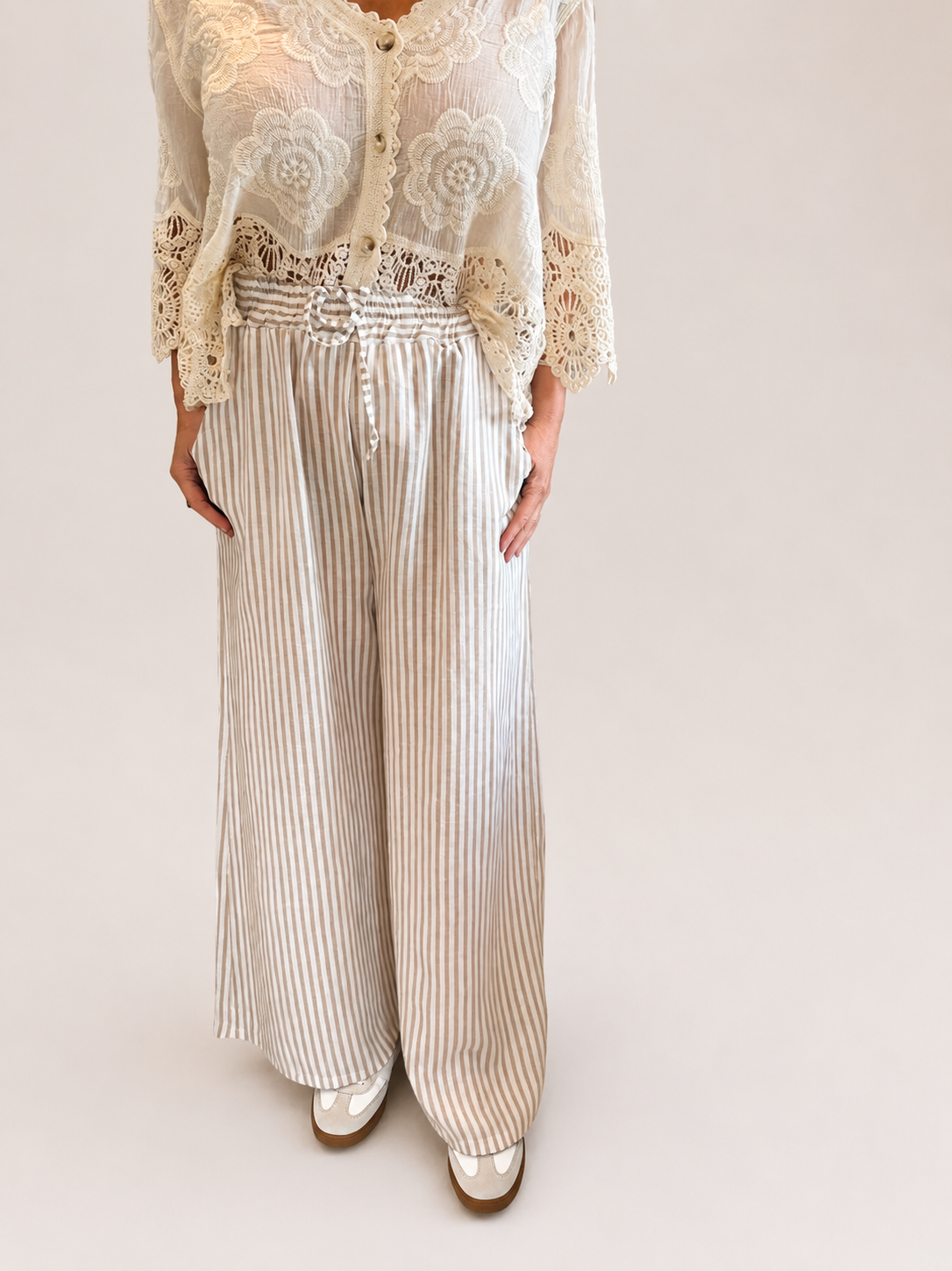 Bridget Stripe Linen Trousers