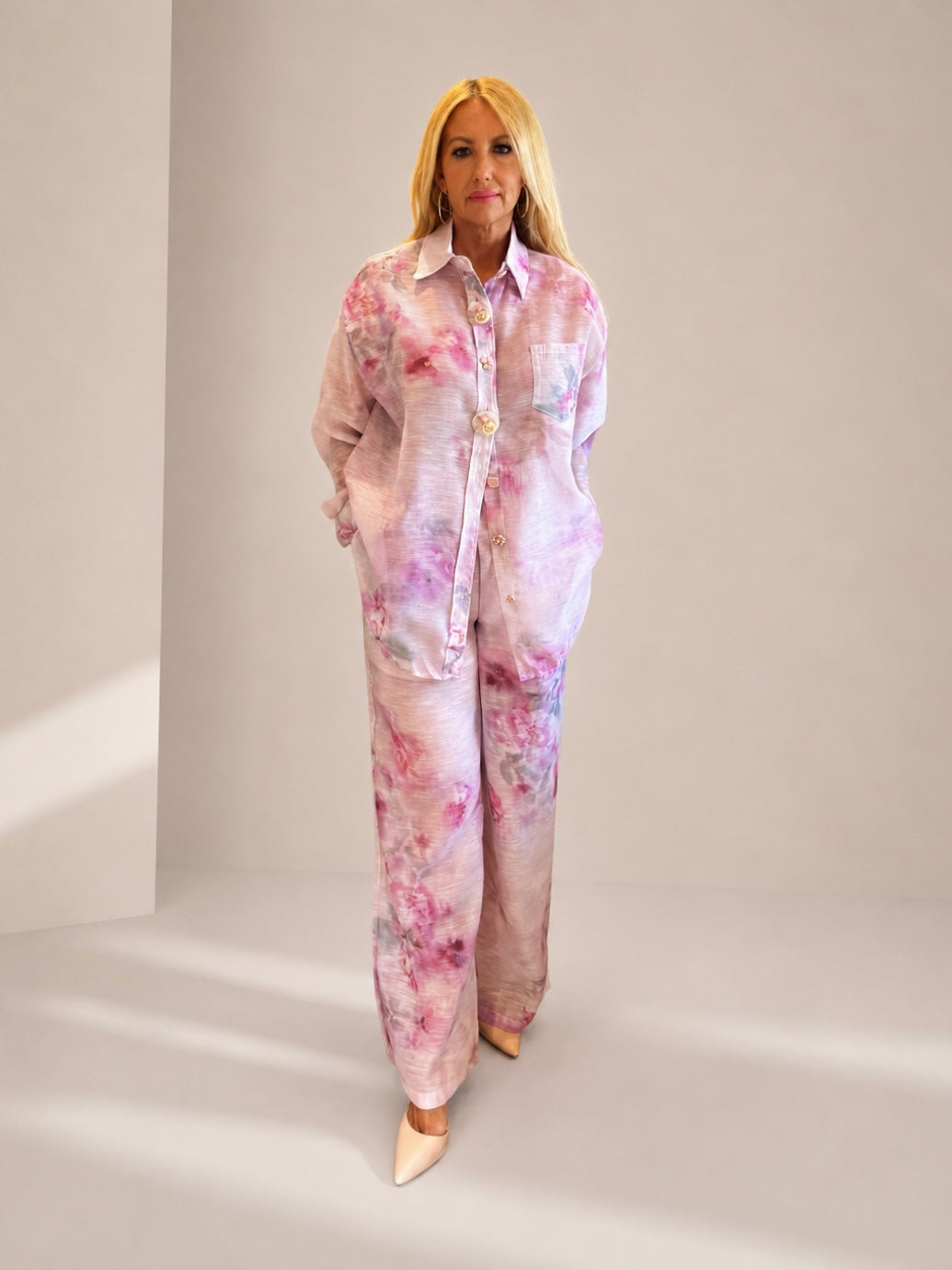 Rose-acre printed Co-Ord (Pink Floral)