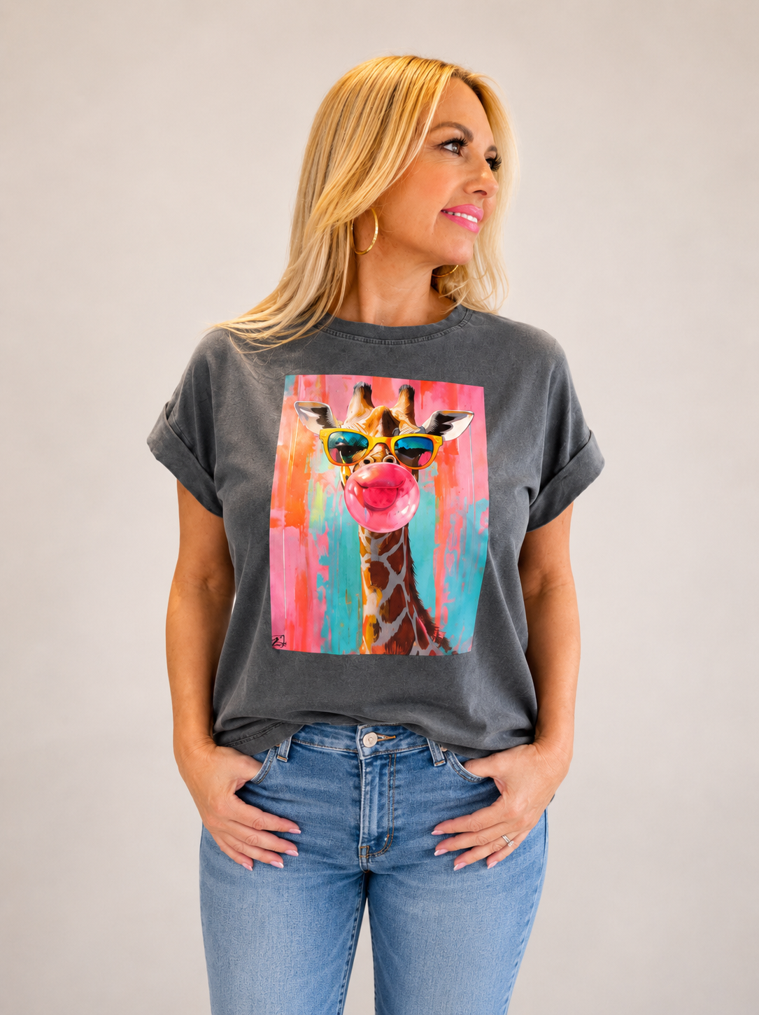 Paris-Retro Giraffe Tee