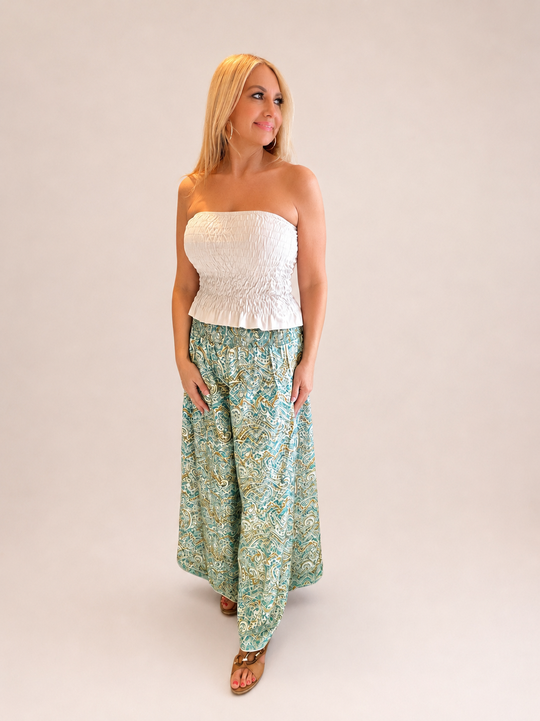 The "Capri" Shirred Bandeau Top