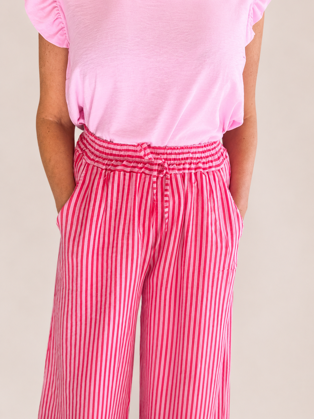 Bridget Stripe Linen Trousers