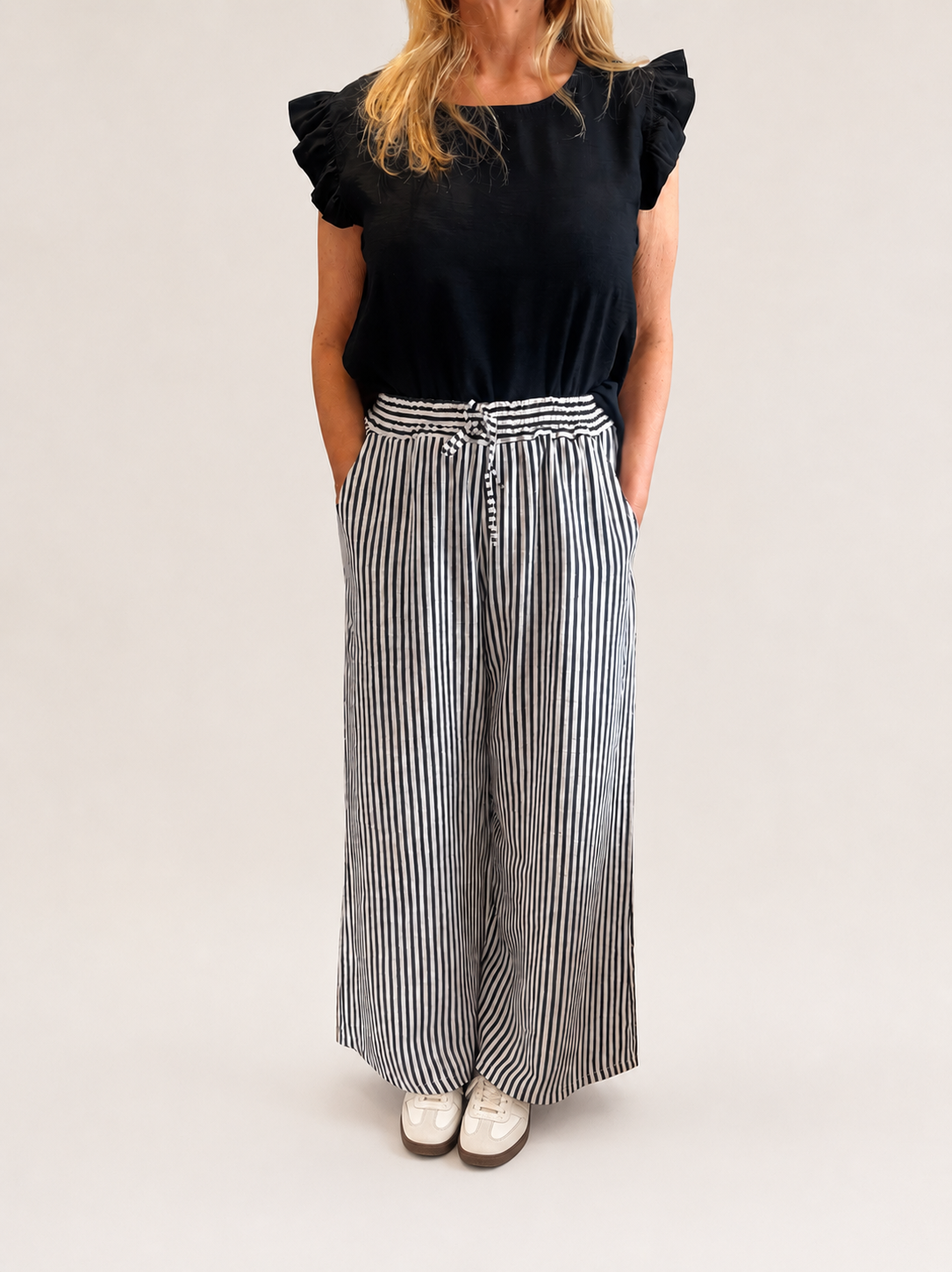 Bridget Stripe Linen Trousers