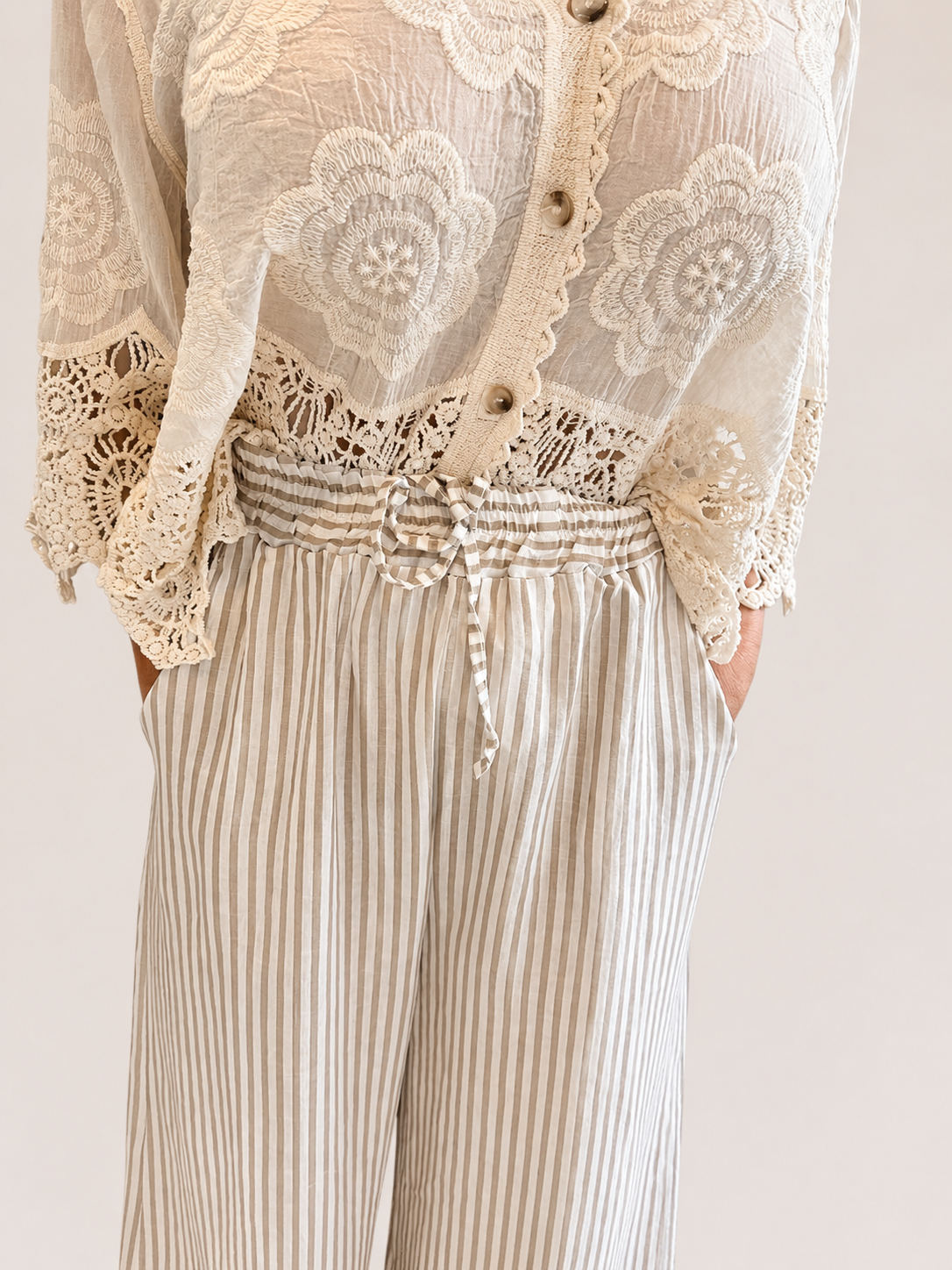Bridget Stripe Linen Trousers