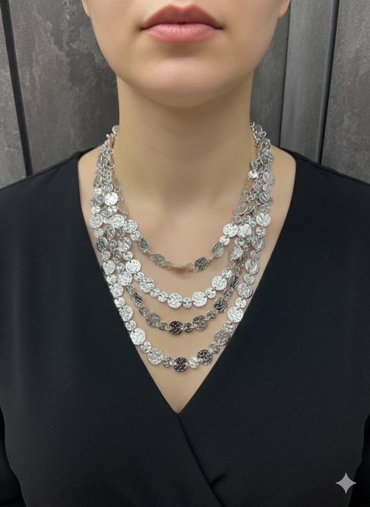 Dirham – Hammered Coin Necklace - Silver