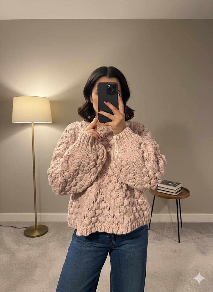 Andrea – Dusty Pink | Chunky Knit Jumper