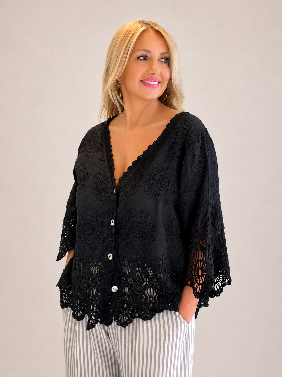 Marrakech Crochet Blouse- Boho Luxe Lace Top
