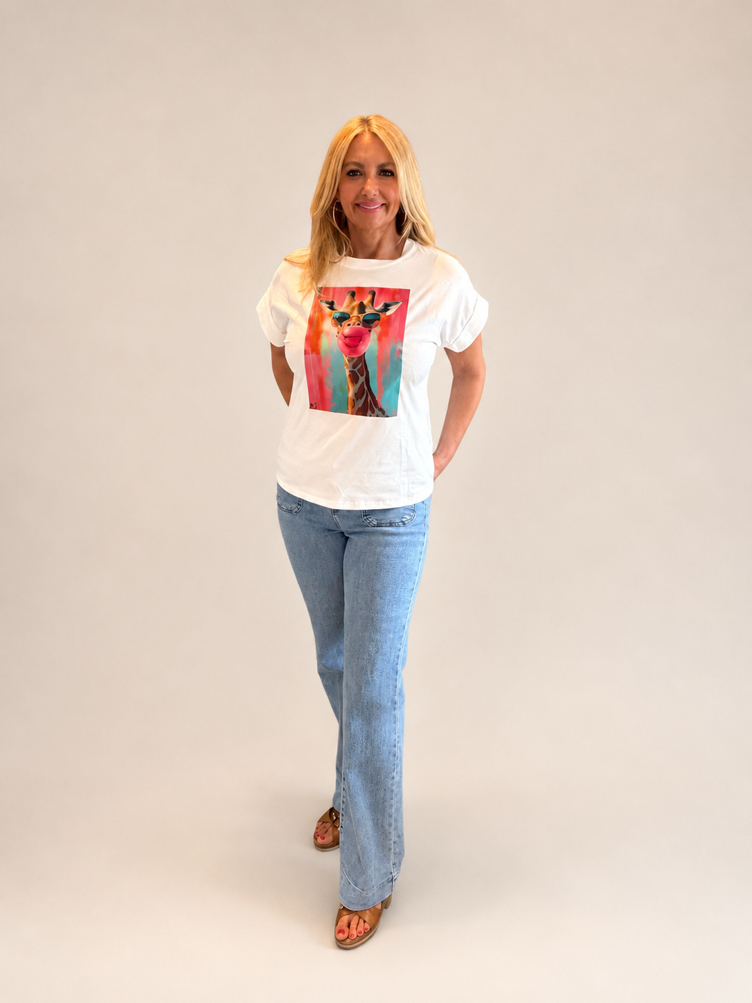 Paris-Retro Giraffe Tee
