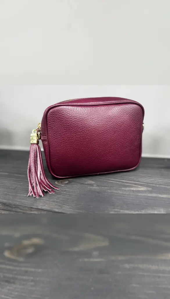 Tassle Crossbody Bag - Bordeaux