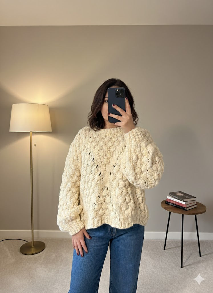 Andrea – Ecru | Chunky Knit Jumper