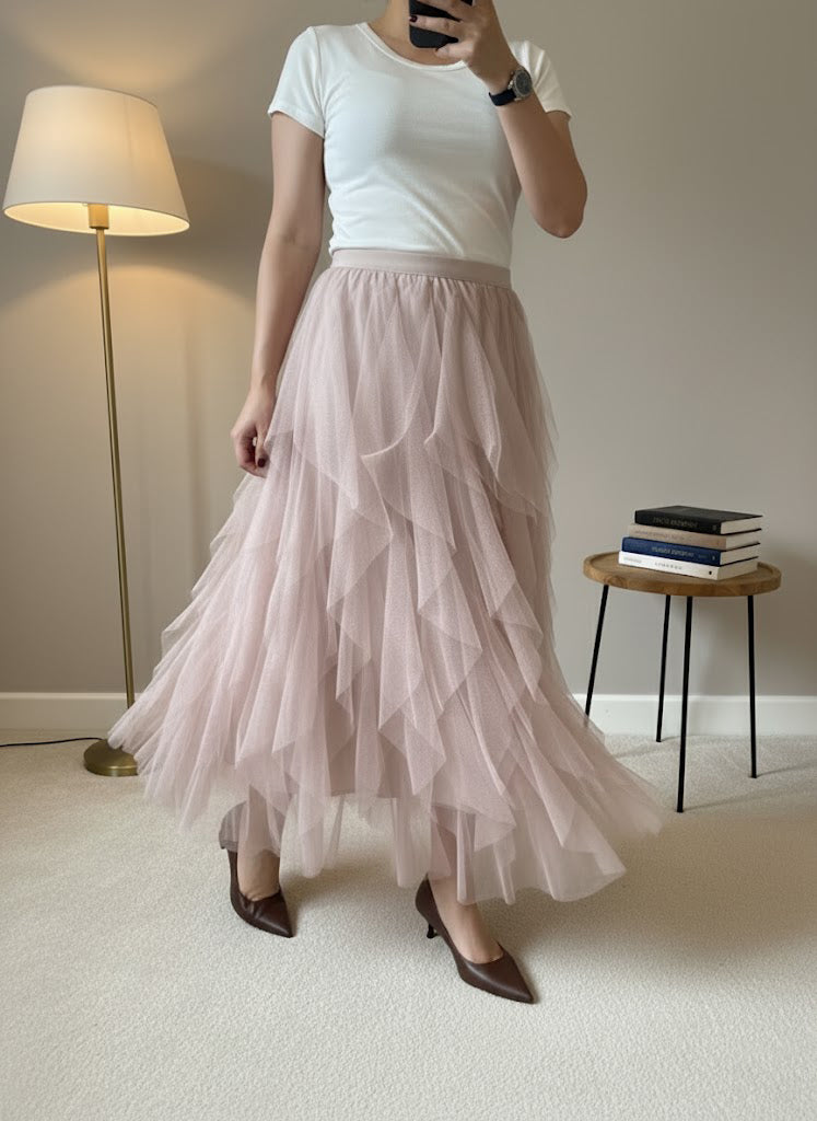 Evelyn Tulle Skirt — Mink