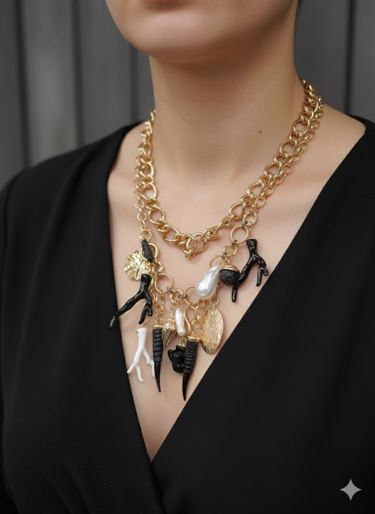 Reef – Charm Cluster Statement Necklace